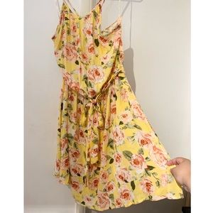 2xl Yellow Flowery Spring Dress